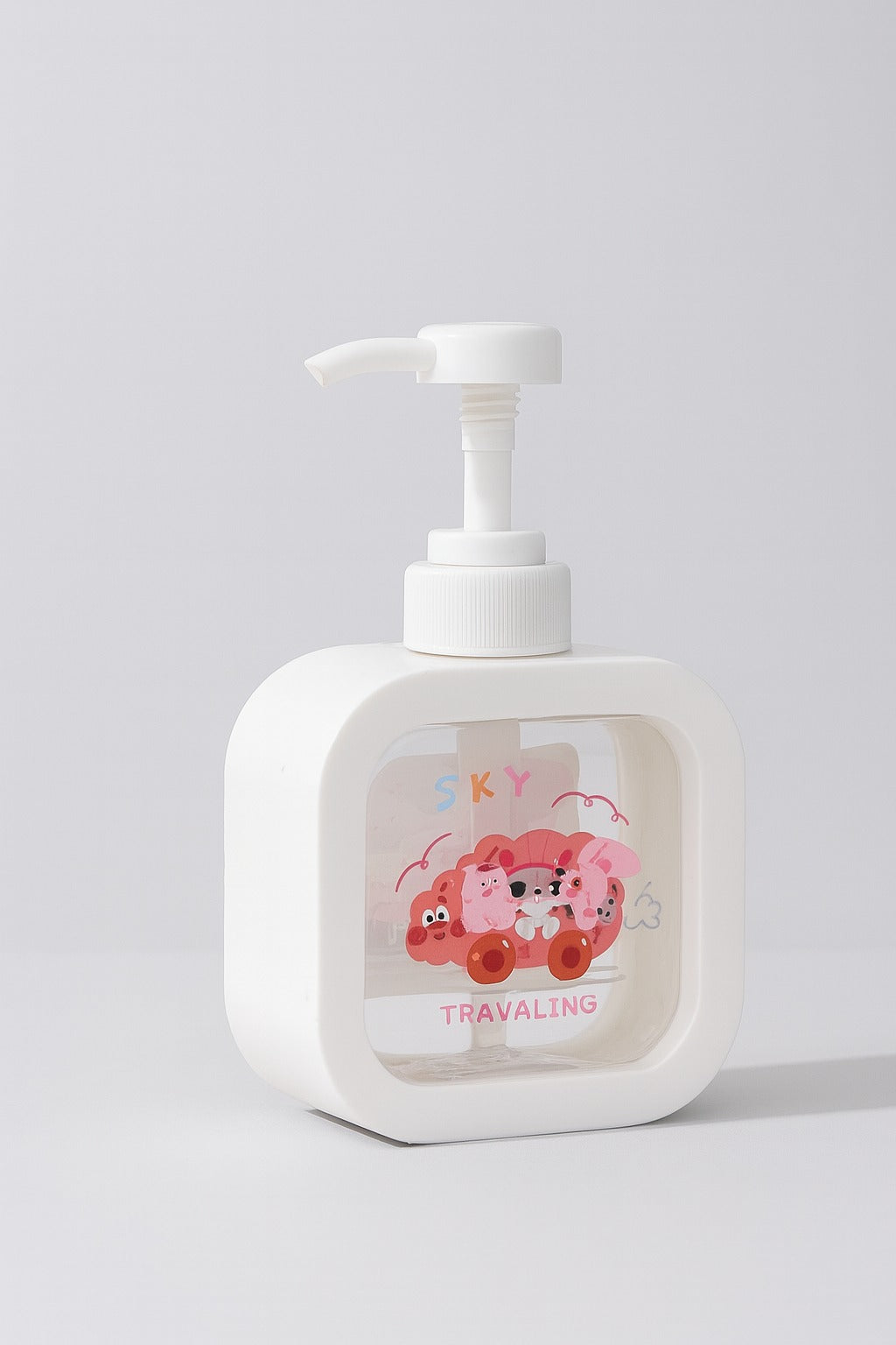 Soap Dispenser - Cartoon Design - White