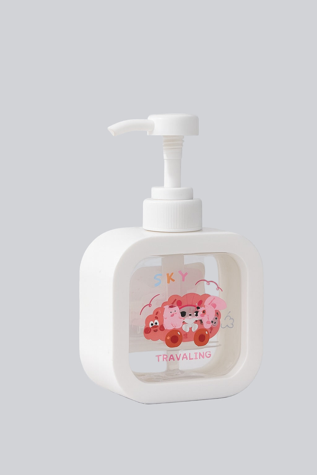 Soap Dispenser - Cartoon Design - White