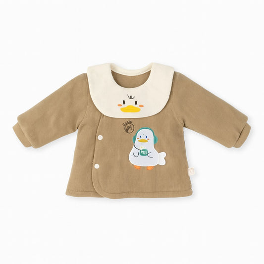 Warm Full Sleeves Co-ord Set With Bib - Little Brown Quacks