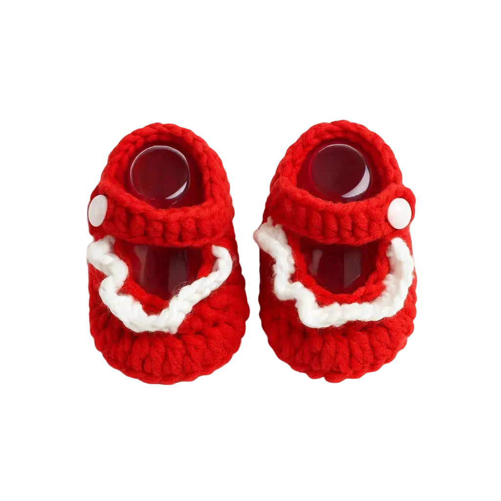 Baby Crochet Frill Booties - Ruby Ruffles