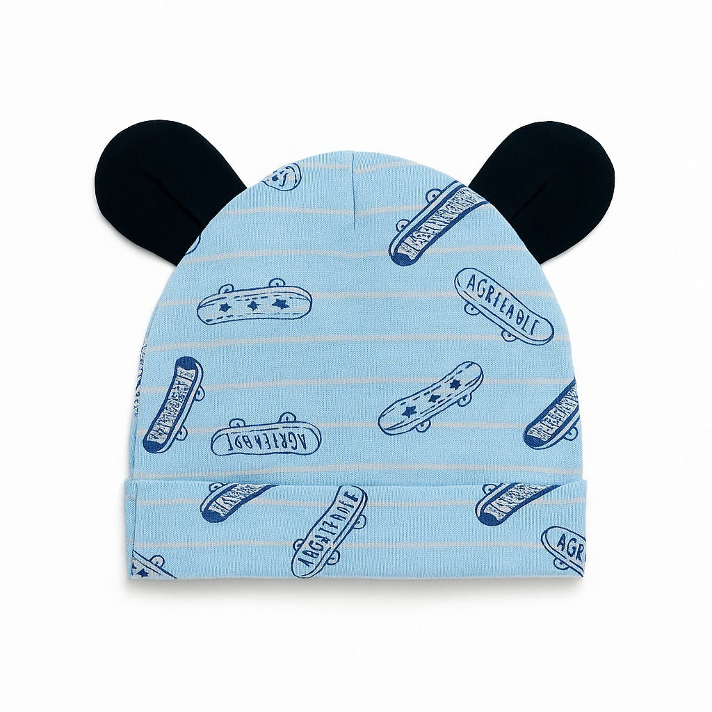 Beanie With Teddy Ears - Tiny Skater