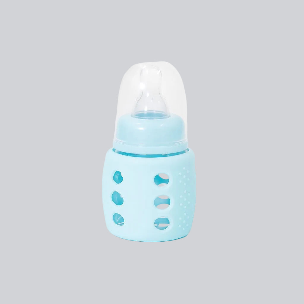 Glass Feeding Bottle 60ml - Blueberry