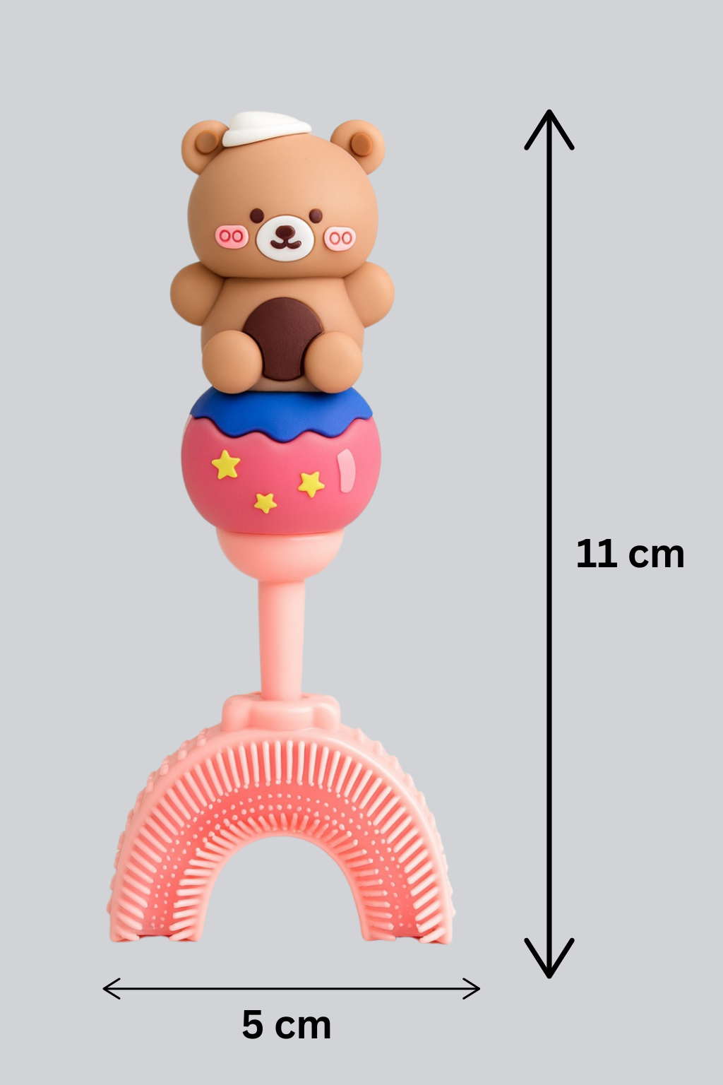 Brown Teddy U - Shaped Toothbrush