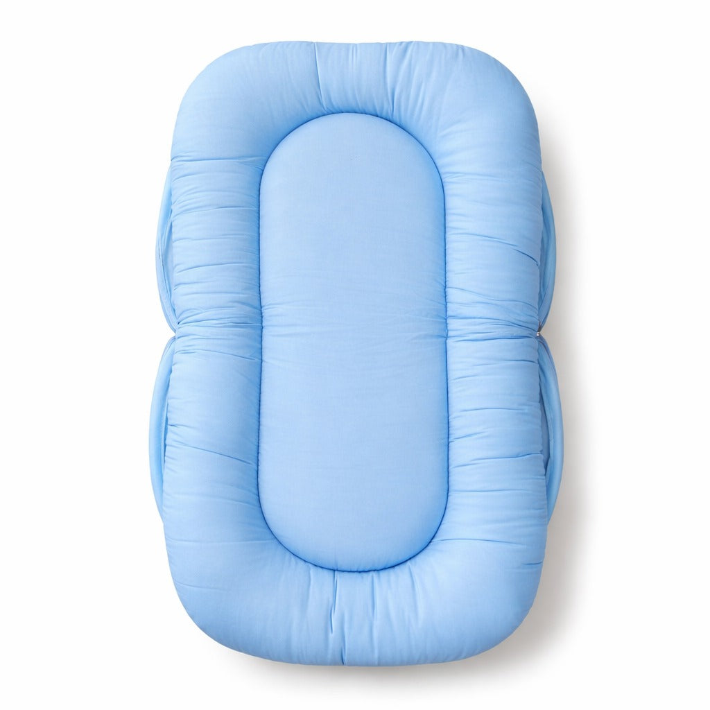 Baby Bedding Set With Mosquito Net & Head Support Pillow - Blueberry Rabbit