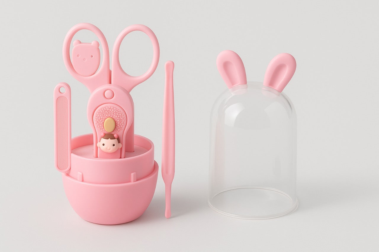 Baby Grooming Kit With Scissors- pink