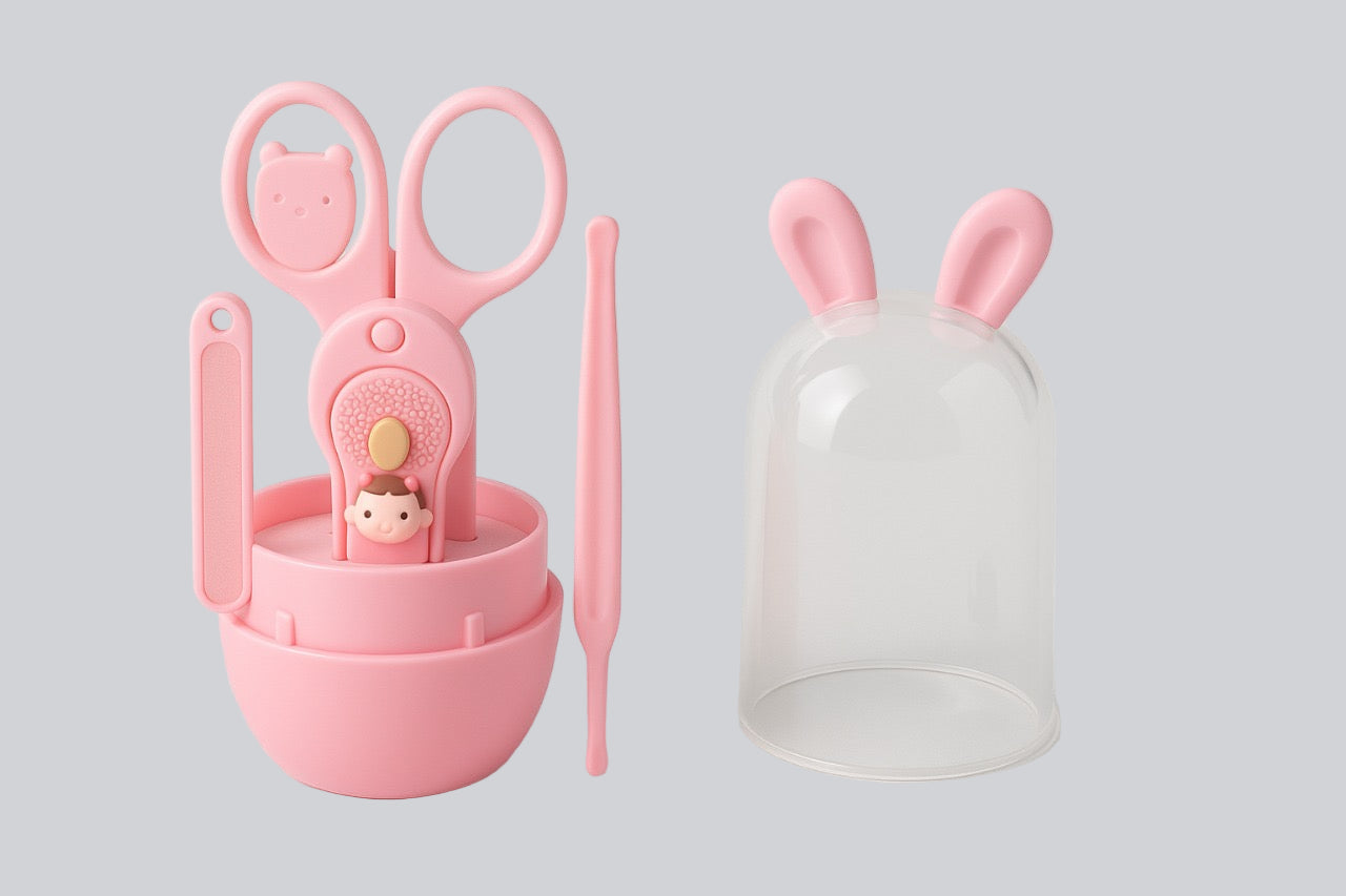 Baby Grooming Kit With Scissors- pink