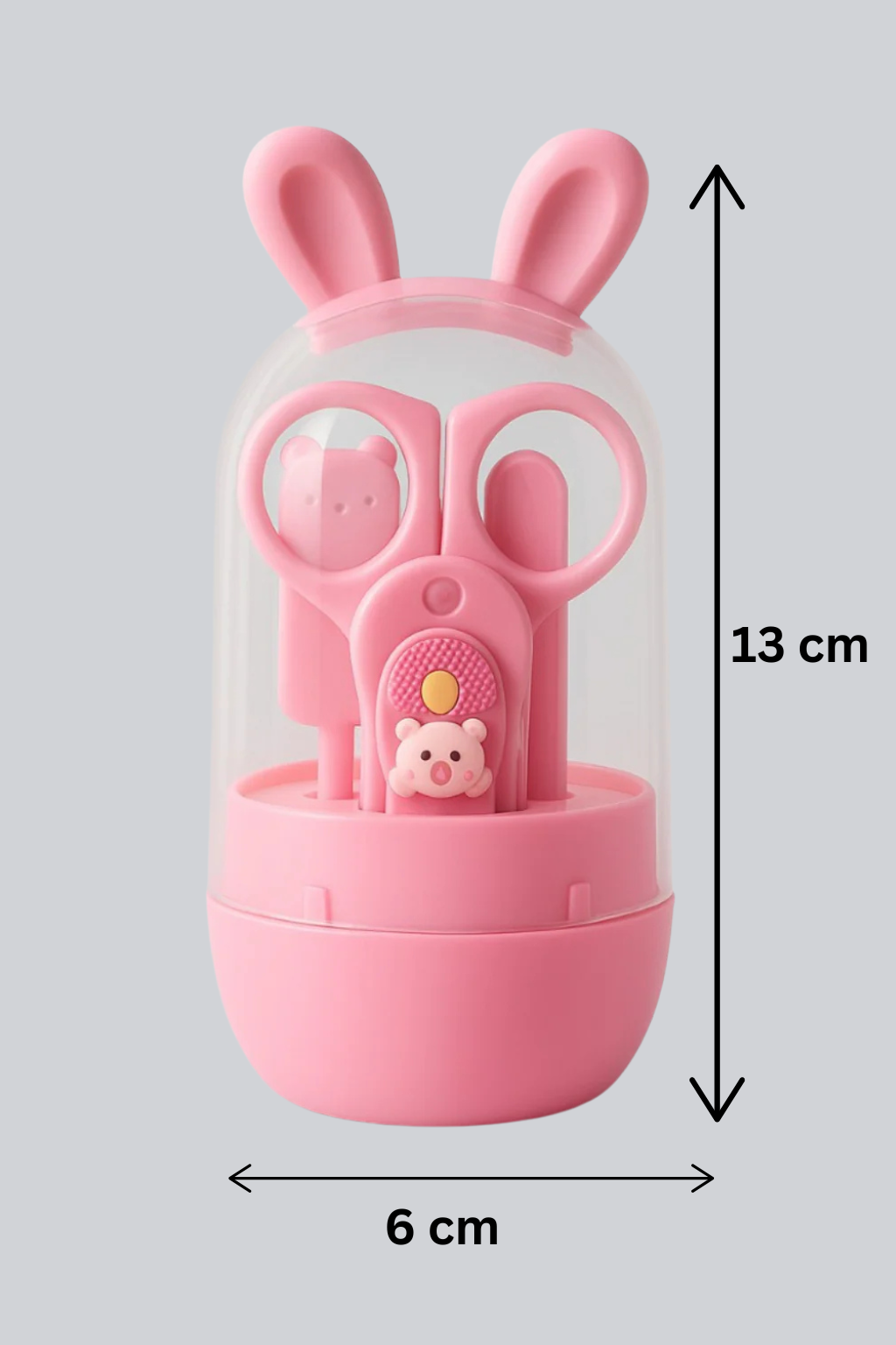 Baby Grooming Kit With Scissors- pink