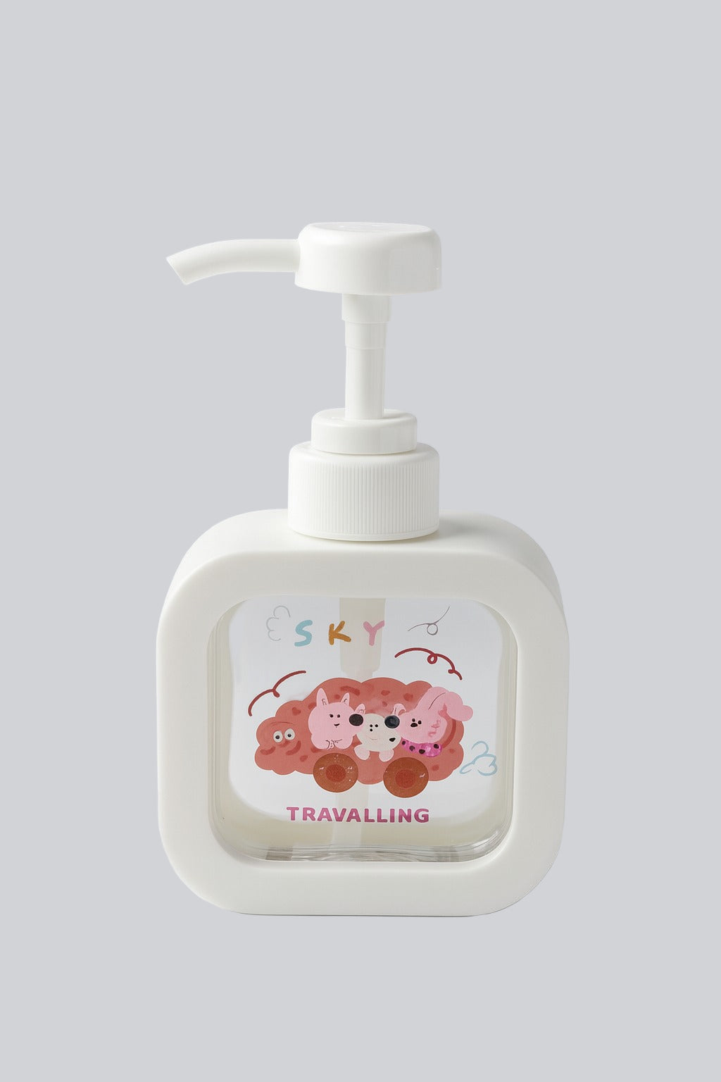 Soap Dispenser - Cartoon Design - White