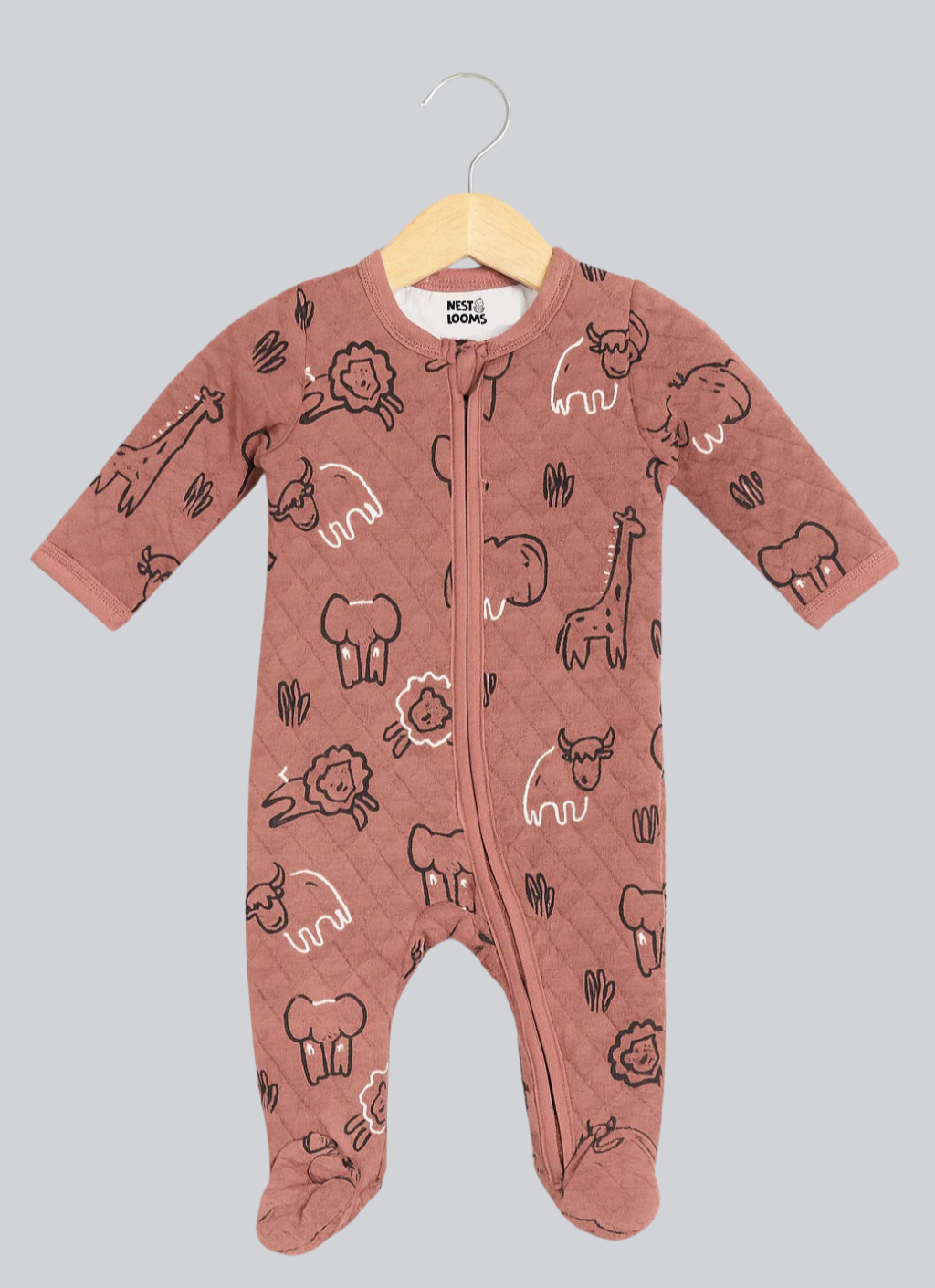 Quilted Sleepsuit - Forest Buddies