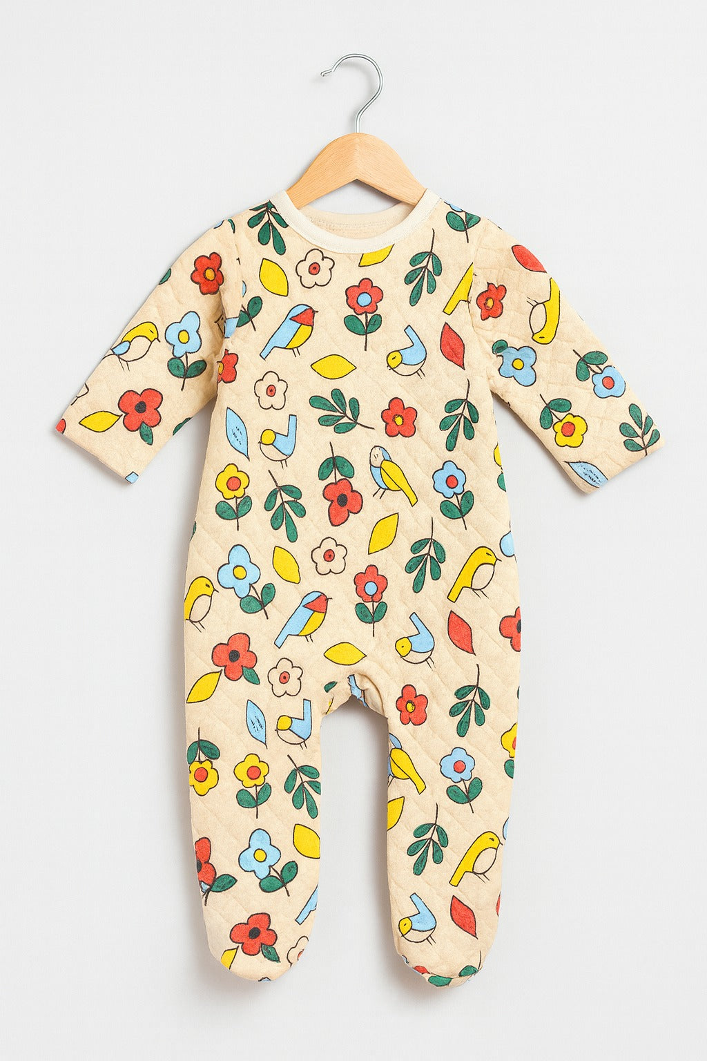 Quilted Sleepsuit - Little Garden