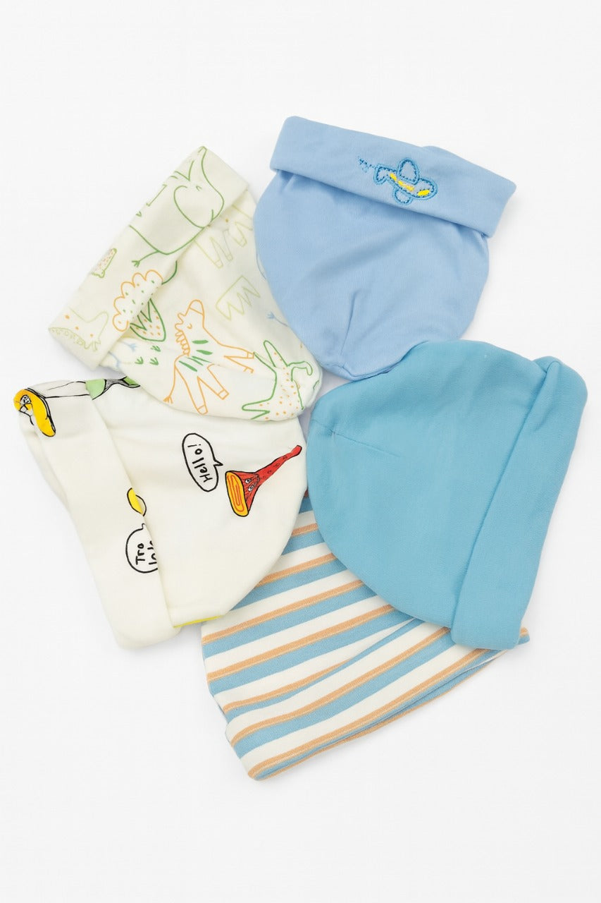 Unisex Baby Beanies Set of 5 - Sky Explorer