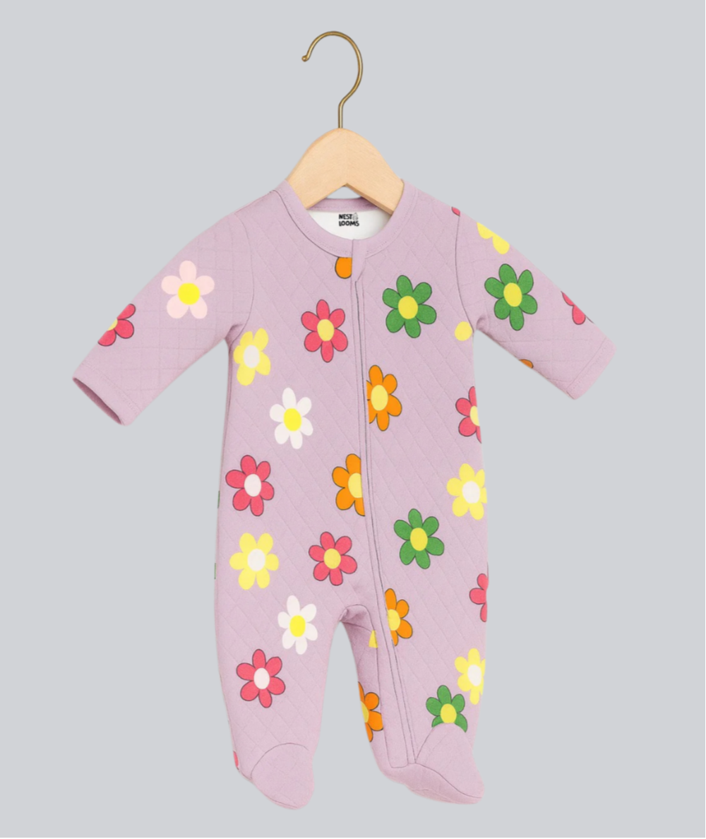 Quilted Sleepsuit - Bloomy Dreams