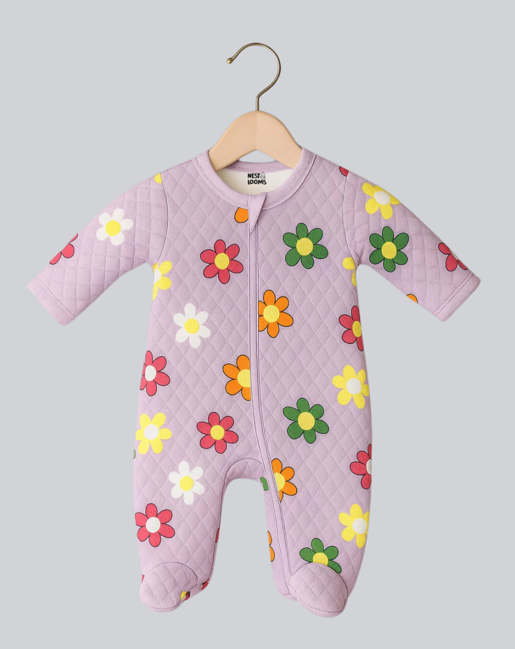 Quilted Sleepsuit - Bloomy Dreams