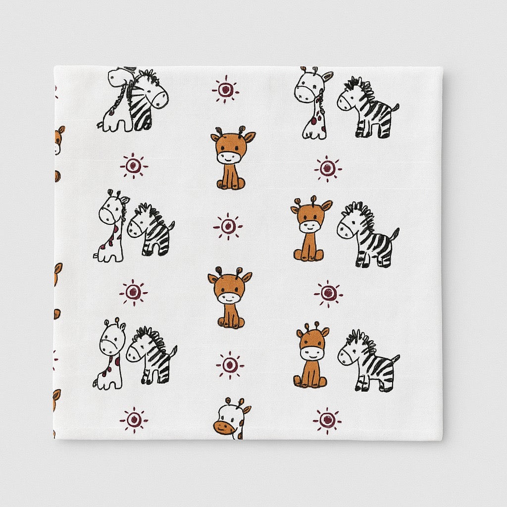 Baby Muslin Swaddle - Jungle Buddies
