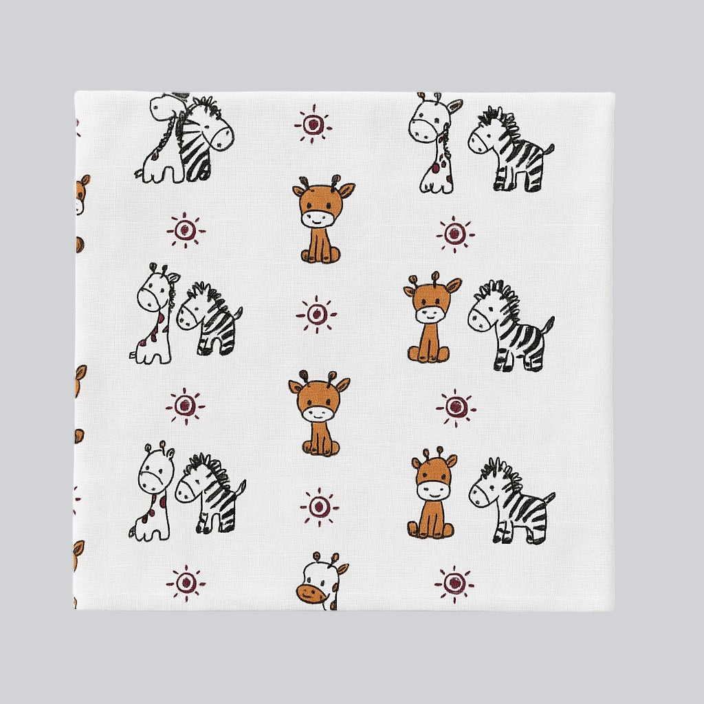 Baby Muslin Swaddle - Jungle Buddies