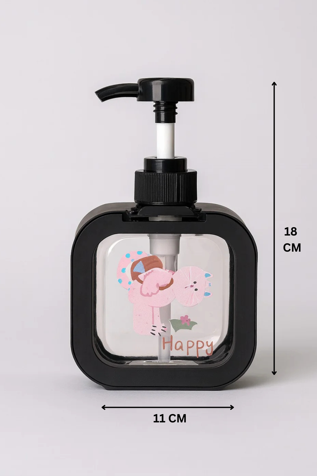 Soap Dispenser - Cartoon Design - Black