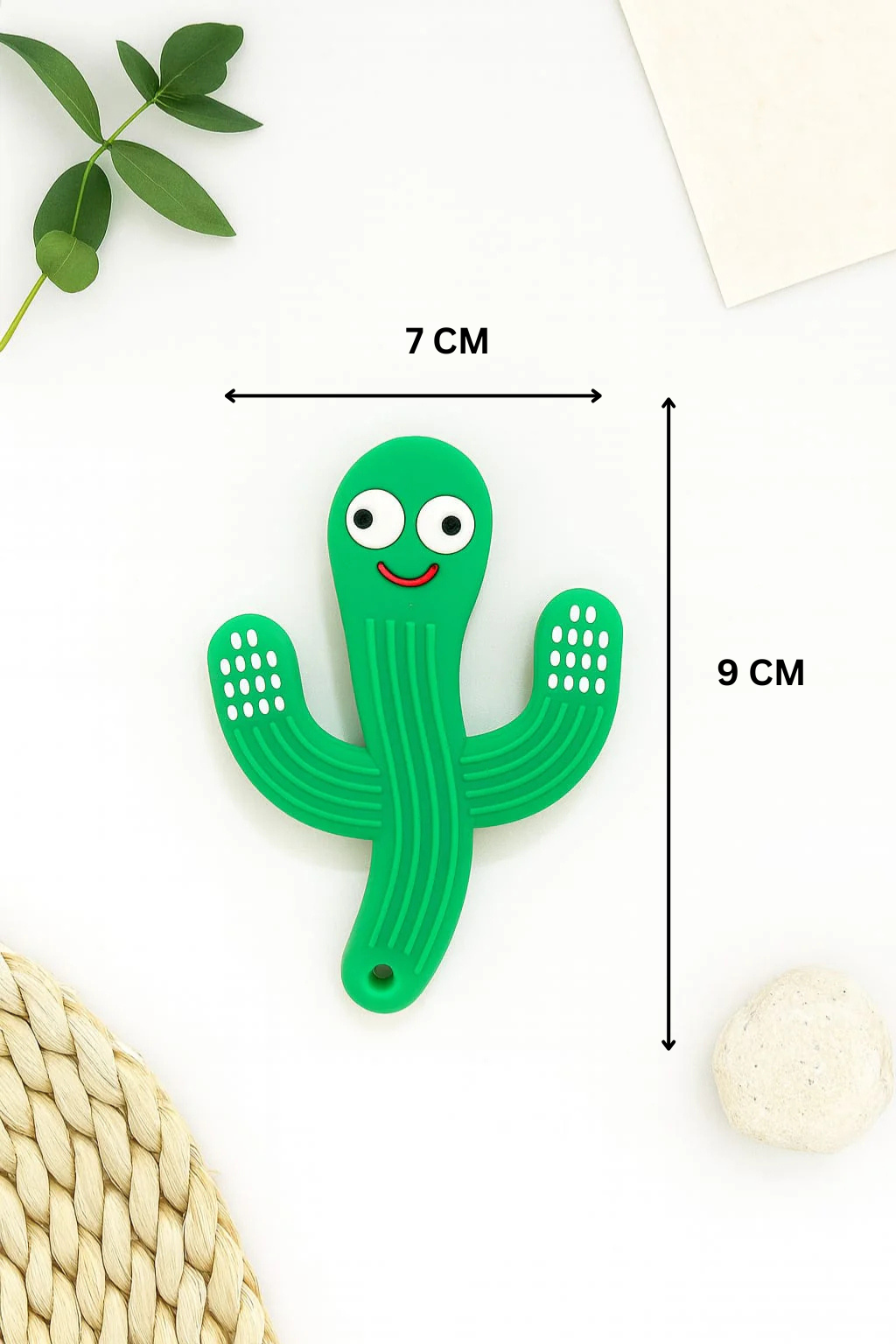 Silicone Cartoon Teether - Cactus (Green)