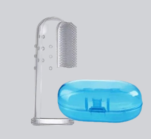 Finger ToothBrush With Case - Blue