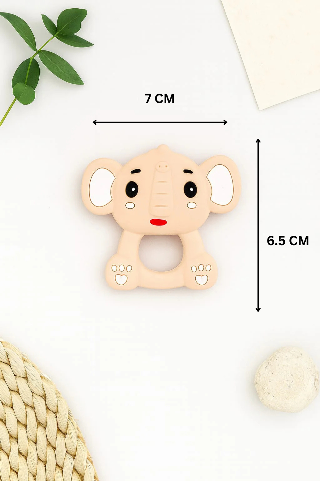 Silicone Cartoon Teether - Elephent (Skin-Tone)