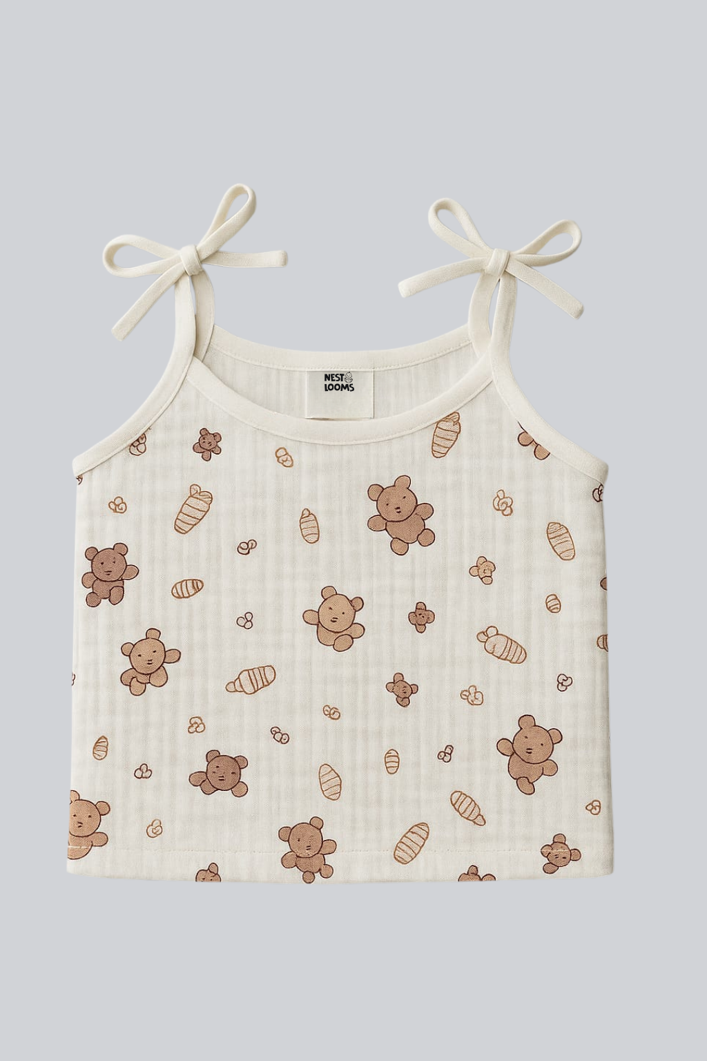 Dori Jhabla- Organic Cotton Muslin - Bear Snuggle