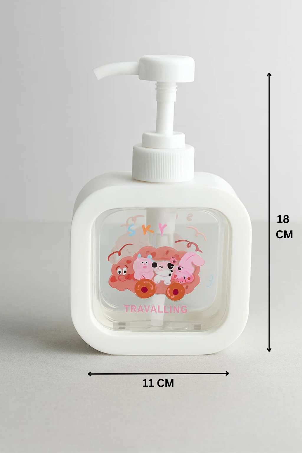 Soap Dispenser - Cartoon Design - White