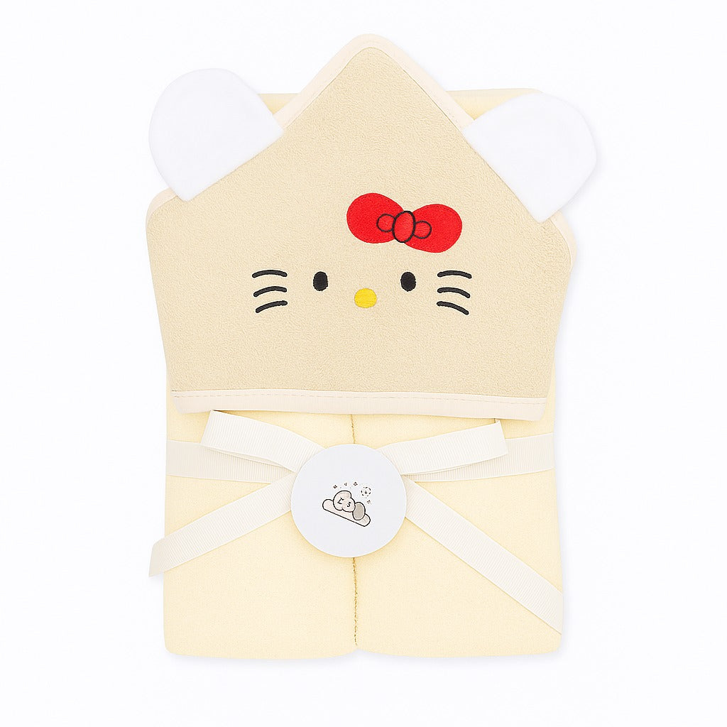 Baby Hooded Towel – Bow Kitty