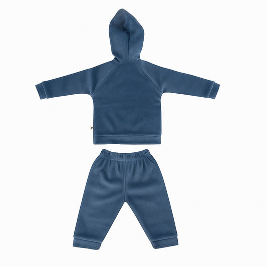 Winter Hoodie & Jogger Pants Co-ord Set - Blue Safari Friends