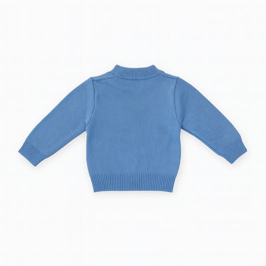 Knitted Baby Sweater - Snowy Teddy