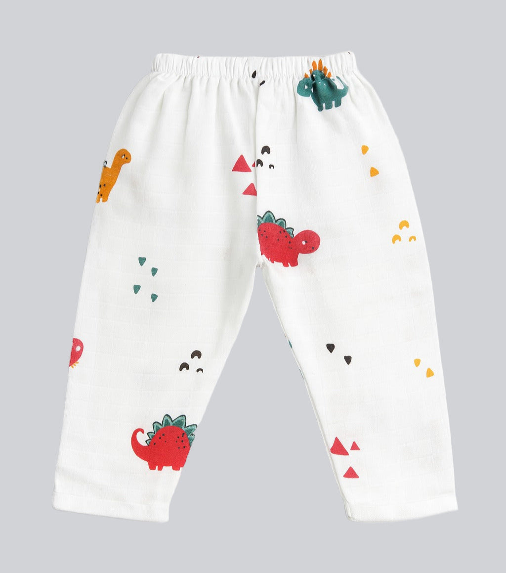 Muslin Full Sleeves Jhabla Set - Organic Cotton Muslin - Dinoland