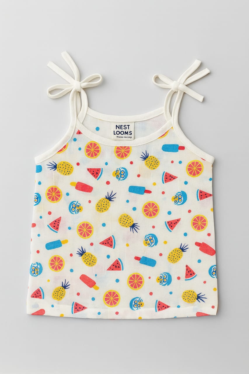 Dori Jhabla- Organic Cotton Muslin - Tropical Treats