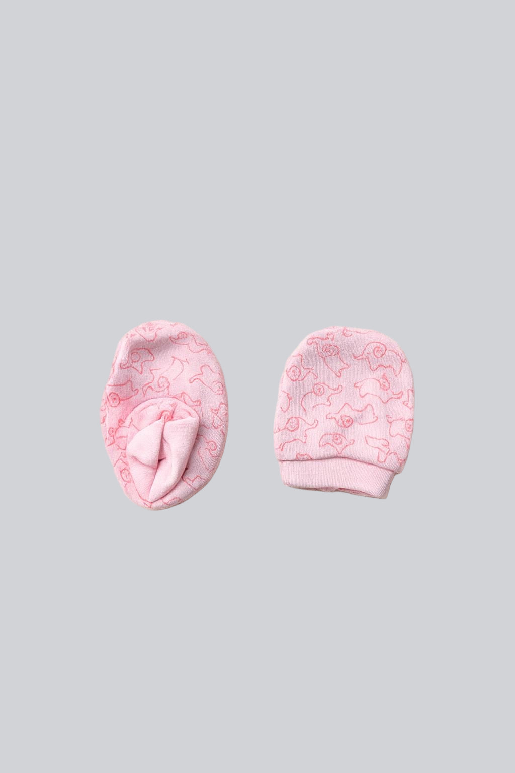 Baby Mittens & Booties- Pink Animal
