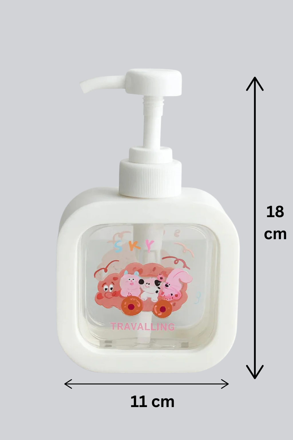 Soap Dispenser - Cartoon Design - White