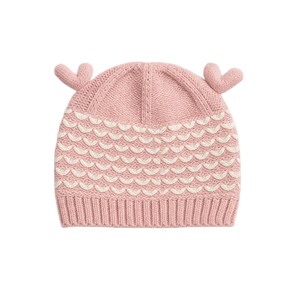 Woolen Hornie Beanie - Blush Mist