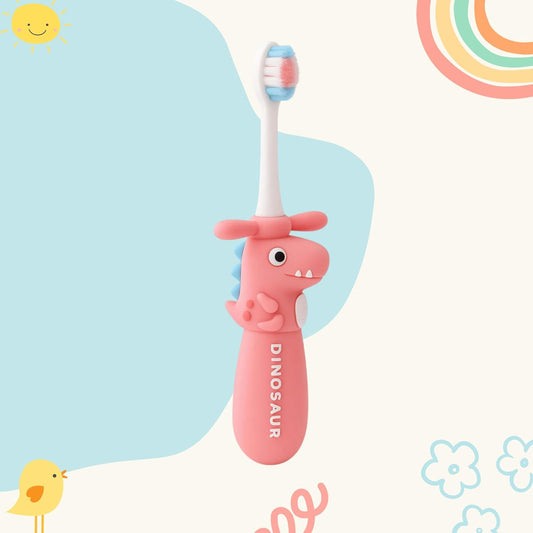 Kids Toothbrush - Pink Twisty Dino