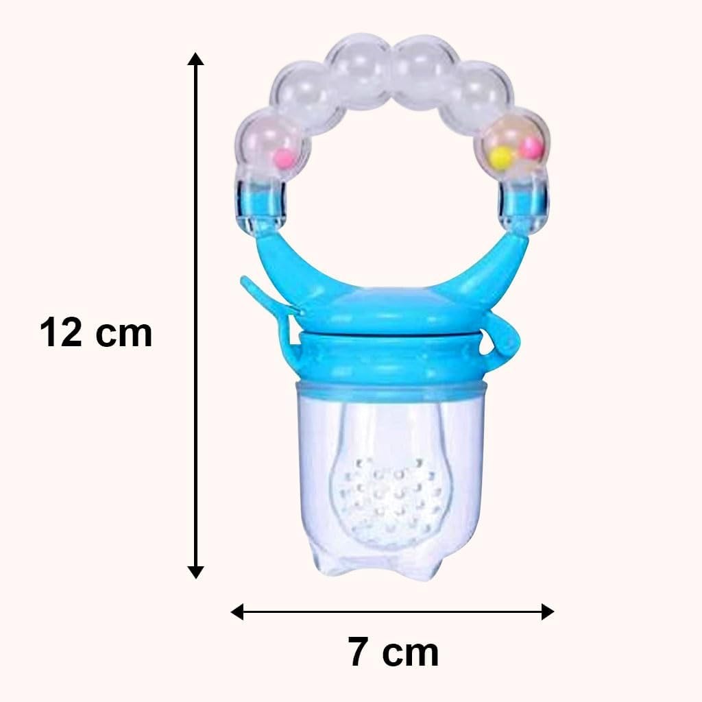 Silicone Fruit Nibbler - Blue Bubble Handle