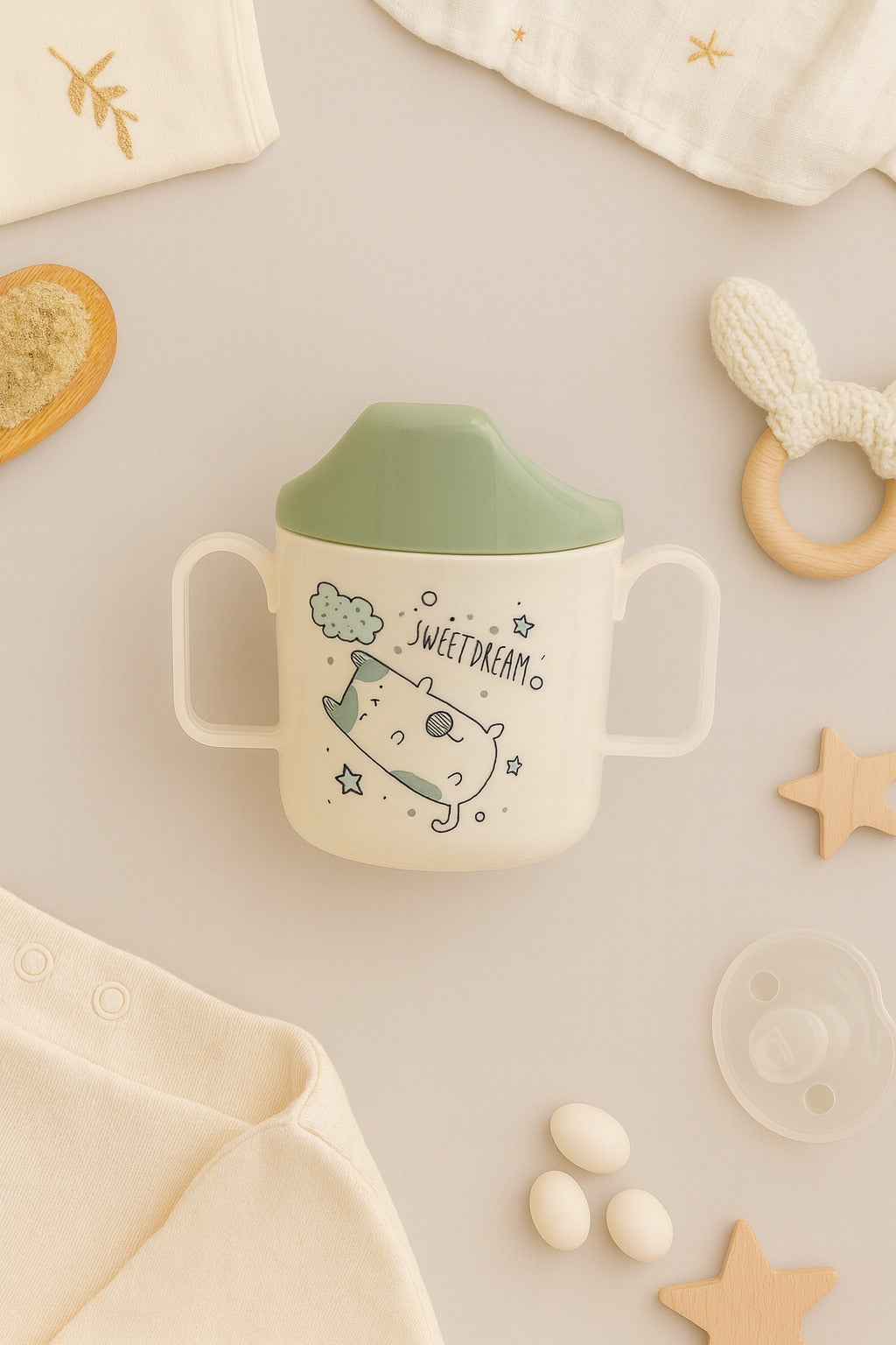 Baby Spout Sipper Cup - Solid (Green)