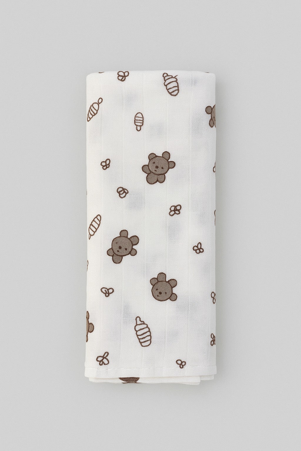 Baby Muslin Swaddle - Bear Snuggle