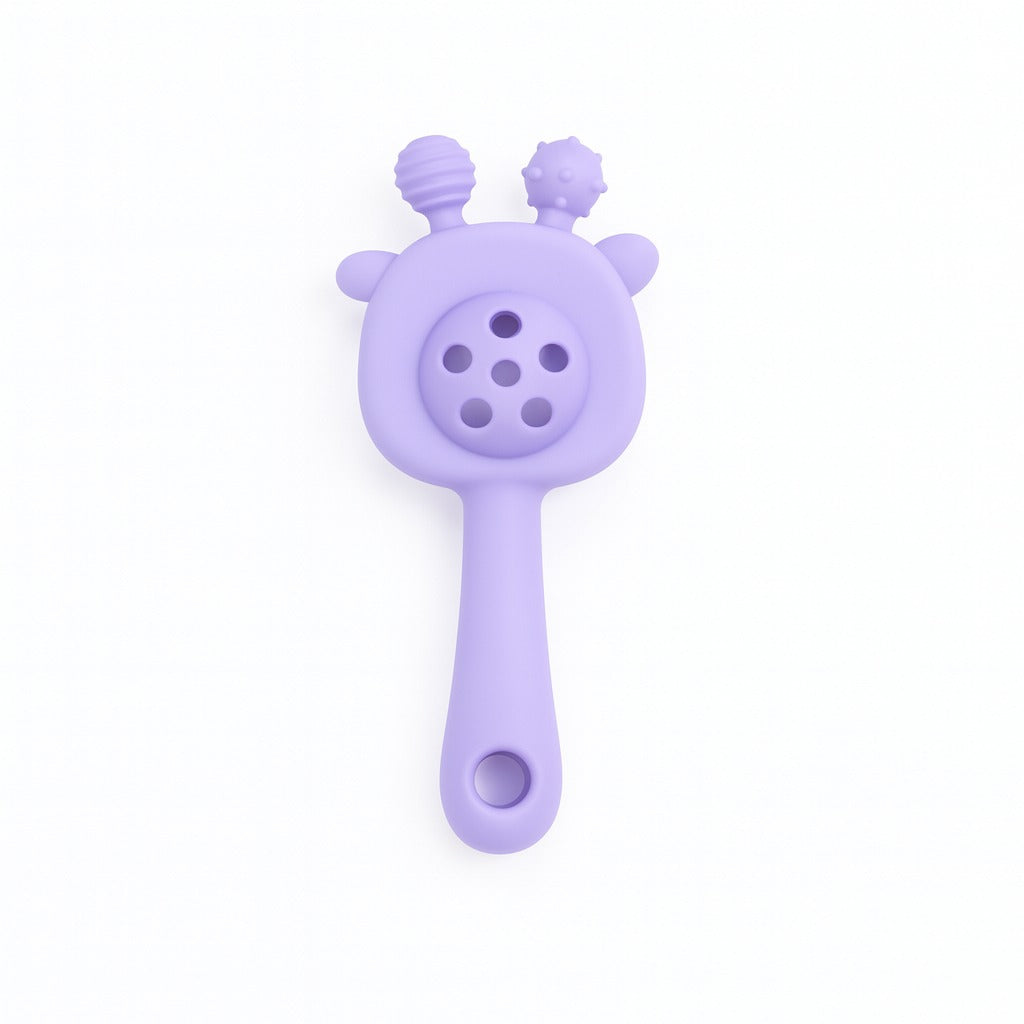 Giggly Giraffe Rattle Teether - Soft Lilac