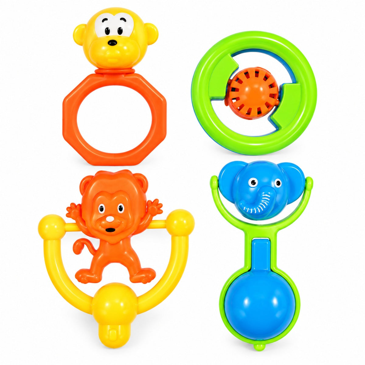 Baby Rattle Toy Set 4pc - Yellow Teddy