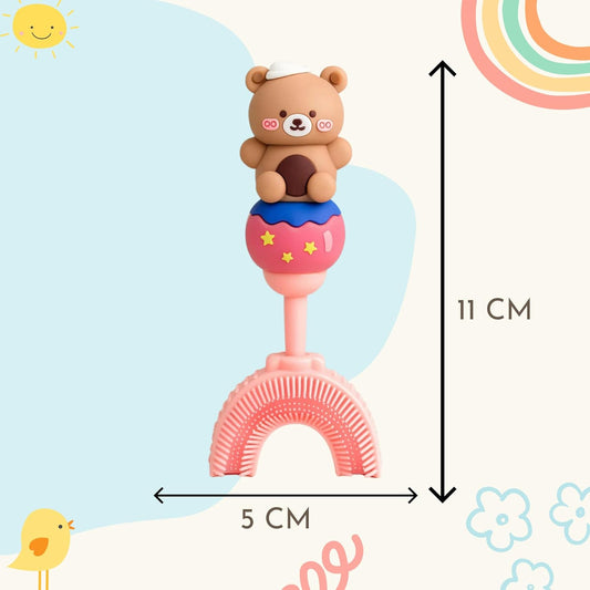 U-Shaped Toothbrush - Brown Teddy