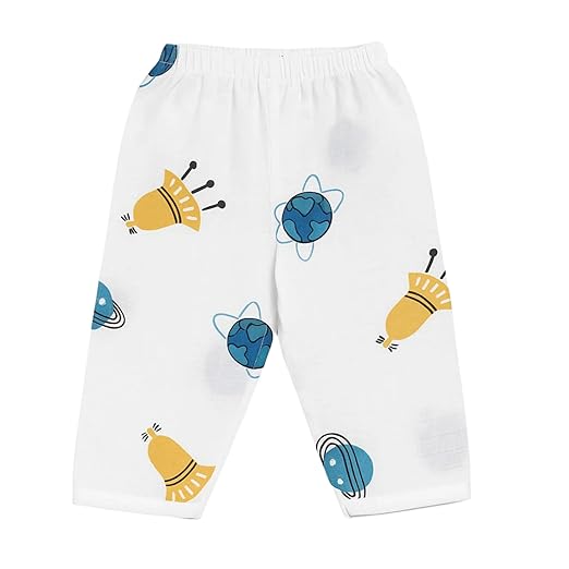 Muslin Full Sleeves Jhabla Set - Organic Cotton Muslin - Space Bear
