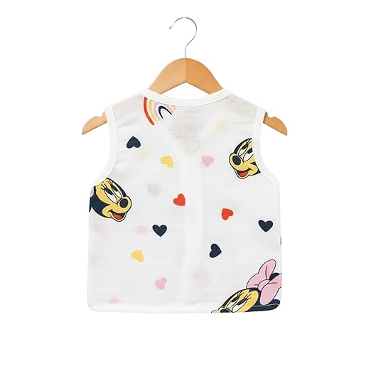 Sleeveless Jhabla With Button - Mickey Love
