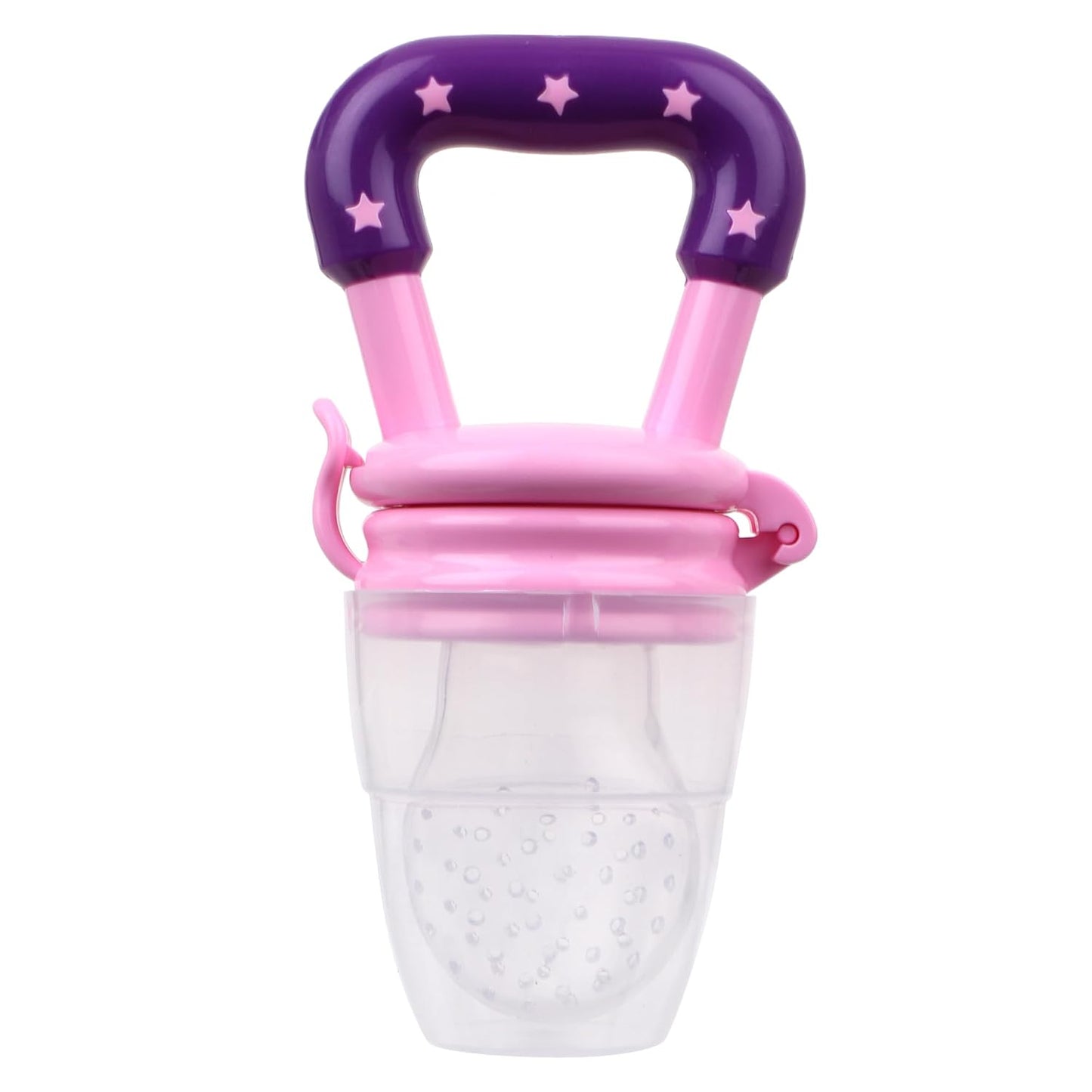 Silicone Fruit Nibbler - Pink Star Handle