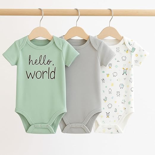 Cotton Baby Onesie - Hello world