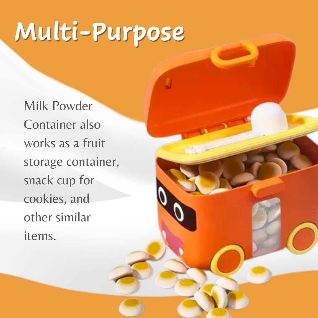 Milk Powder & Food Dispenser Container - Orange