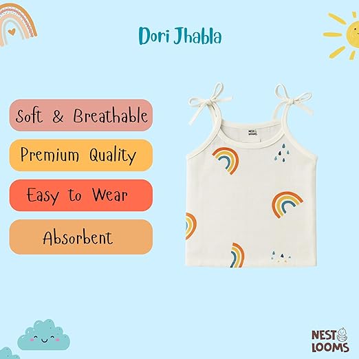 Dori Jhabla- Organic Cotton Muslin-Combo of 3 (mickey love, christmas wonderland, rainbow dreams)