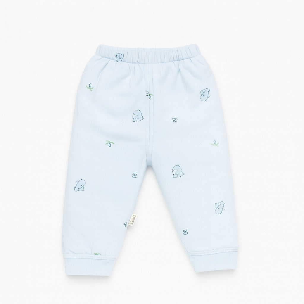 Full Sleeves Baby Top & Pajama Set - Blue Dino