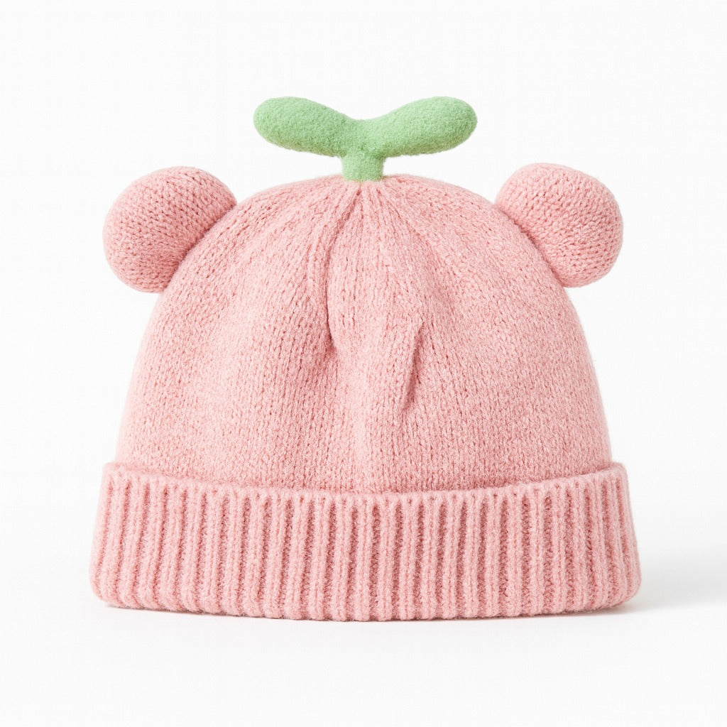 Woolen Froggo Beanie - Soft Pink