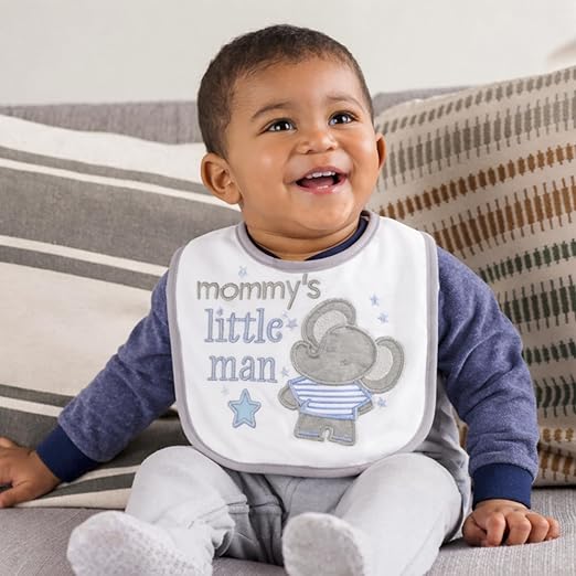 Cloth Feeding Bib Set of 3 - Mommy's Little Man
