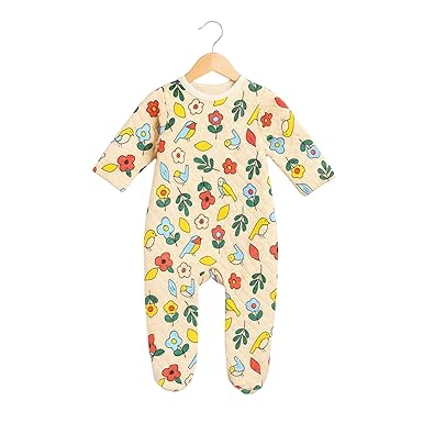 Quilted Sleepsuit - Little Garden